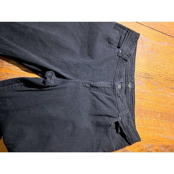 20W Long Riders by Lee Black Denim Jeans with Pockets and Belt Loops High Waist - Picture 2 of 4